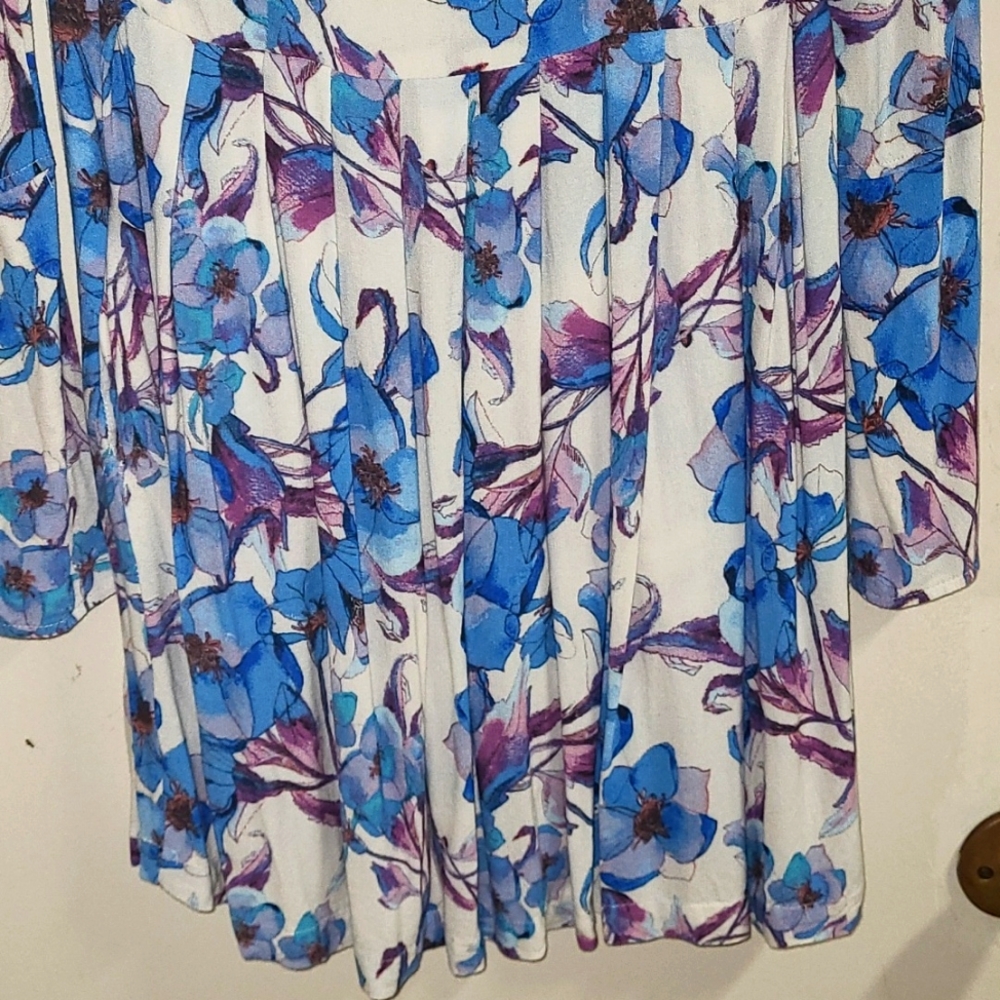 Free People Blue Teagan Long Sleeve Mini Dress - Picture 8 of 8